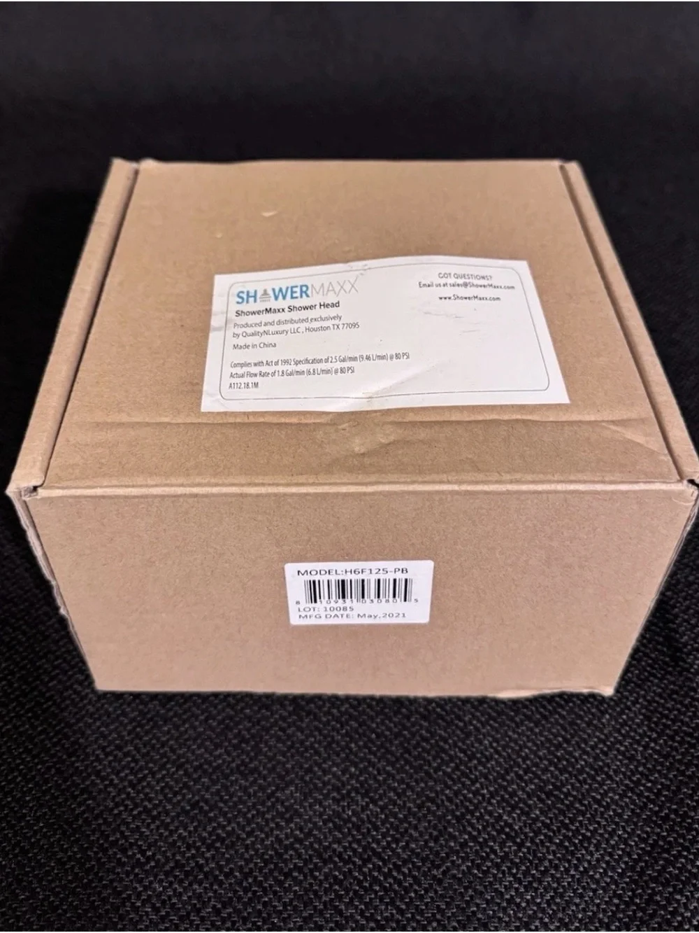 ShowerMaxx High Pressure Rain Shower Head Polished Brass Gold PB New In Box